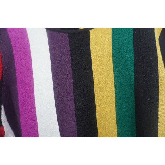 INC Metallic Striped Sweater Multicolor Sparkle Knit Crewneck Pullover Size XL - Picture 8 of 9